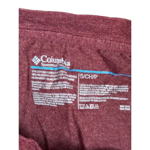 Columbia Sportswear Mens S/CH/TP Performance T-Shirt Cotton/Polyester/Spandex Bl - Picture 4 of 7